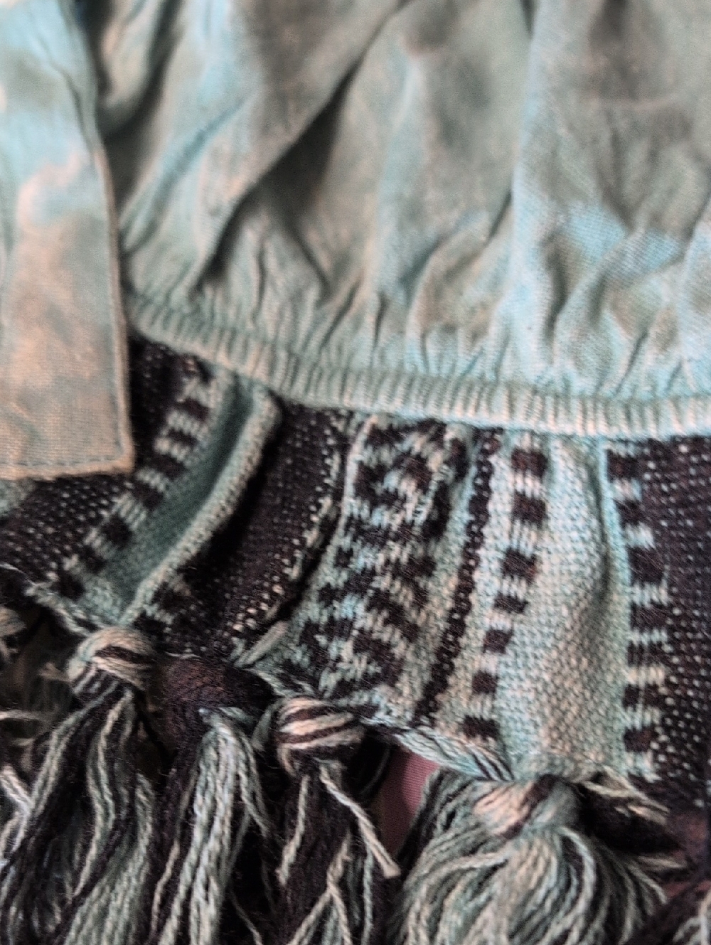 POL NEW ARRIVAL Sage Green Lace-Up Fringe Festival Tank Top🥰 Just In 🧑🎤NIB❣️ - Picture 17 of 17